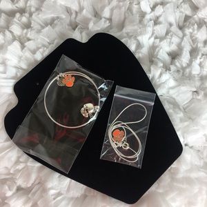 Clemson Tigers Necklace and Charm Bracelet